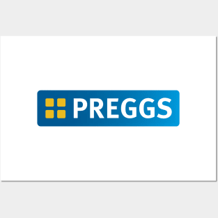 Preggs Pregnancy Greggs The Baker Logo Posters and Art